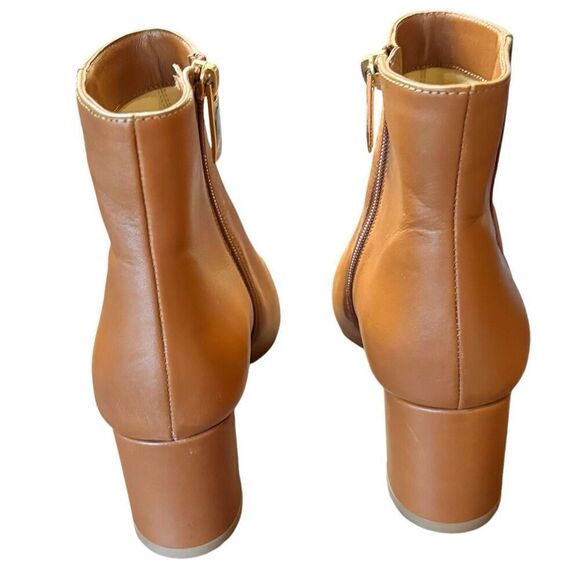 L’Agence Jeannie II Pointed Toe Bootie in Luggage Brown NWOB Size 39 or US 8 - Picture 4 of 6